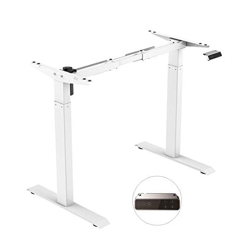 SANODESK, SANODESK EZ1 Standing Desk Electric Height-Adjustable Desk with anti-collision protection, memory control and soft start/stop function (White)