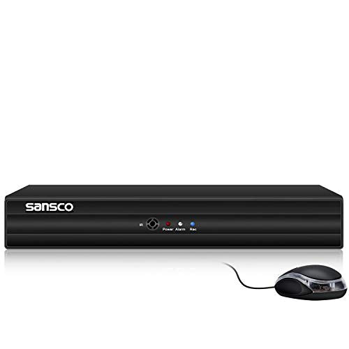 SANSCO, SANSCO 4 Channel 1080P HD DVR Recorder for CCTV Security Camera System, Support AHD/CVI/TVI/IP/CVBS(Analog) Cameras, Motion