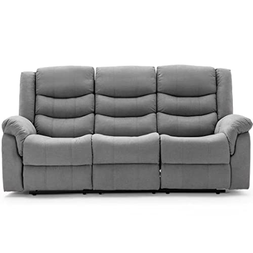 More4Homes, SEATTLE MANUAL FABRIC RECLINER 3 + 2 + 1 SOFA ARMCHAIR SET SUITE