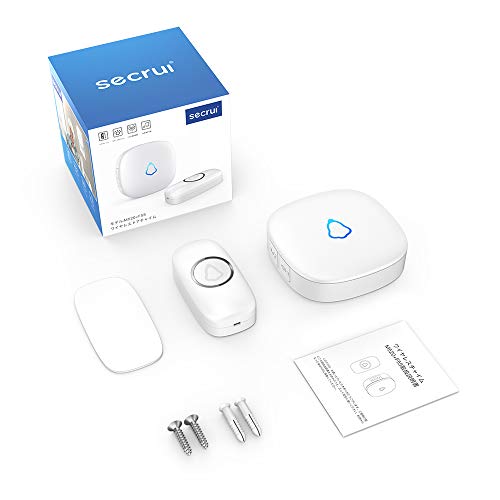 SECRUI, SECRUI Wireless Doorbell, Waterproof Plug-in Doorbell with 2 Receivers Cordless Chime Kit Battery Operated at 300m Range with 52 Chimes