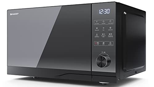 Sharp, SHARP YC-GC52FU-B 25L 900W Electronic Control Flatbed Microwave with 1200W Grill & 2050W Convection Oven – Black
