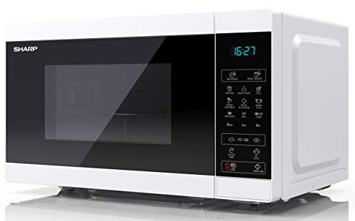 Sharp, SHARP YC-MG02UW - 800W 20L Microwave with Grill, Electronic control, 11 Power Levels, White
