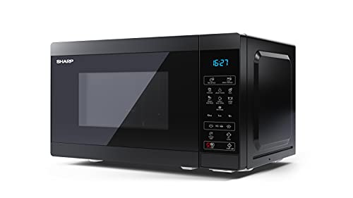 Sharp, SHARP YC-MS02U-B 800W Solo Digital Touch Microwave Oven with 20 L Capacity, 11 Power Levels & 8 Cooking Programmes – Black
