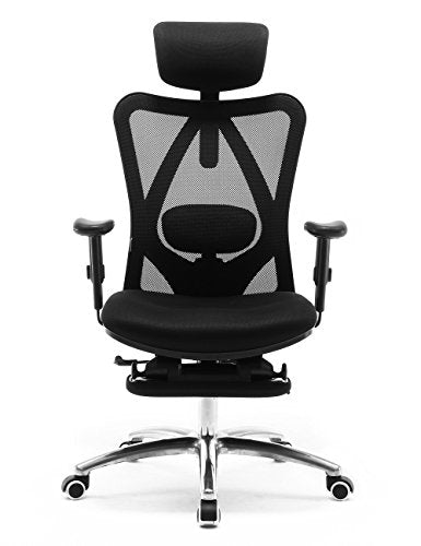 SIHOO, SIHOO Office Chair Ergonomic Office Chair with Footrest, Breathable Mesh Design High Back Computer Chair, Adjustable Headrest