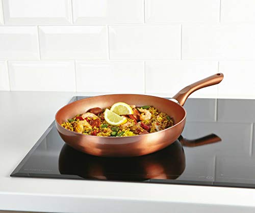 SLEE, SLEE 28cm Frying Pan Metallic URBN-Chef Ceramic Copper Induction Cookware Non Stick