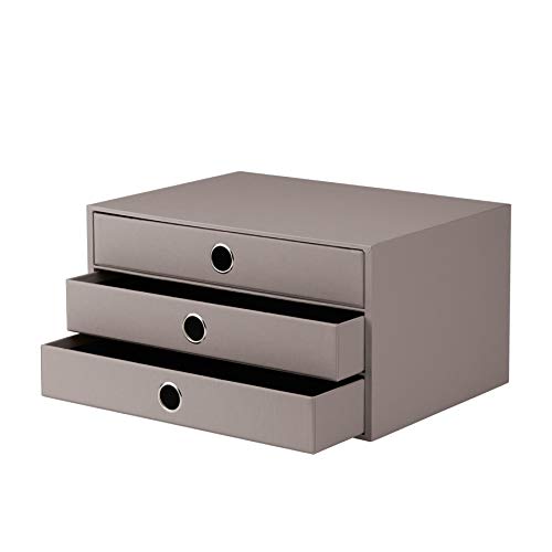 SoHo, SOHO A4 Filing Storage Box with 3 Drawer - Taupe