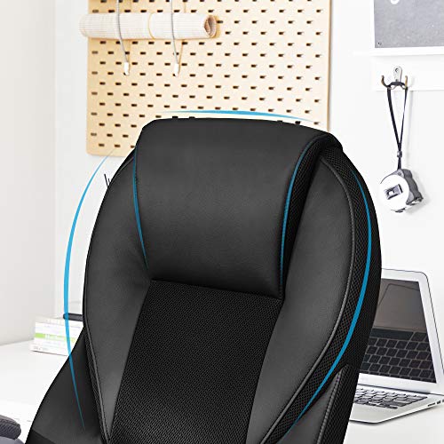 SONGMICS, SONGMICS Executive Office Chair with High Back, Durable and Stable, Height Adjustable, Ergonomic, Black, OBG22BUK