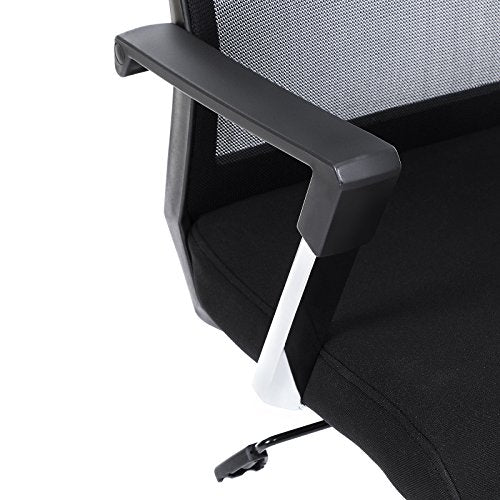 SONGMICS, SONGMICS Swivel Desk Chair for Home, Mesh Office Chair with Arms, Lumbar Support, Tilt Mechanism, Adjustable Height, Max. Load Capacity