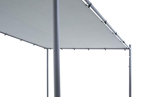 SORARA, SORARA MILANO Wall Gazebo | Grey | 285 x 300 cm (DxW) | Modern Style Outdoor Canopy and Shelter Pergola Pavilion