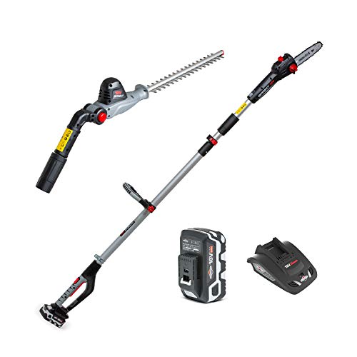SPRINT, SPRINT 18PSHK 18V Li-Ion Cordless 20cm Pole Saw & 41cm Hedge Trimmer 2-in-1 Kit, 5.0Ah Battery and Charger Included, Telescopic