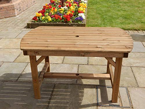 STAFFORDSHIRE GARDEN FURNITURE, STAFFORDSHIRE GARDEN FURNITURE | WOODEN GARDEN TABLE | 4FT 6 INCH | DELIVERED FULLY ASSEMBLED FURNITURE | FITS UP TO SIX PEOPLE