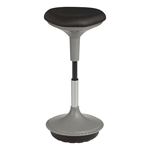 School Outfitters, School outfitters Adjustable-Height Sit-to-Stand Wobble Motion Active Core Training Stool for Home, School, or Office, Black