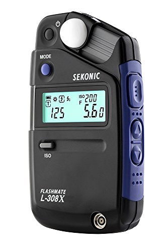 Sekonic, Sekonic FLASHMATE L-308X Photographers and Film Makers Exposure Meter - Black/Blue