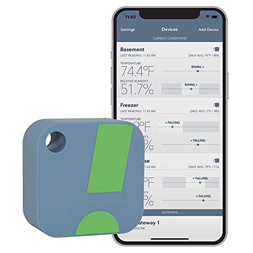 SensorPush, SensorPush Wireless Thermometer/Hygrometer for iPhone/Android - Humidity & Temperature Smart Sensor with Alerts