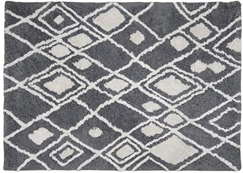 WAWA TEPPICHE, Shaggy Rug High Pile Long Pile Rugs Hand Tufted ~ 100% Polyester ~ 3 Sizes & 3 Colours (Grey, 120 x 180 cm)