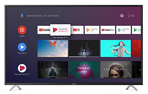 Sharp, Sharp 4T-C55BL2KF2AB 55-Inch 4K UHD HDR Android TV with Freeview HD, Google Assistant, Google Chromecast, 3 x HDMI, 3 x USB and Bluetooth