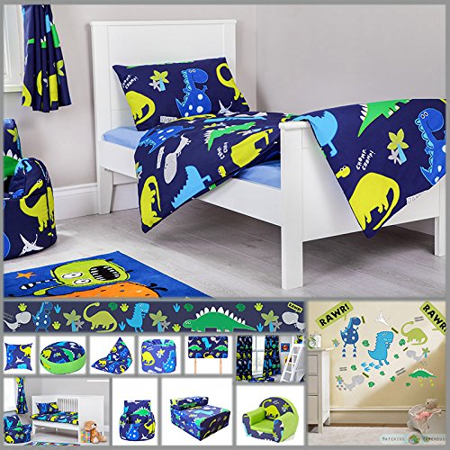 Shopisfy, Shopisfy Children's Dino in the Dark Ready Filled Bean Chair Seat Kids Bedroom Playroom Furniture