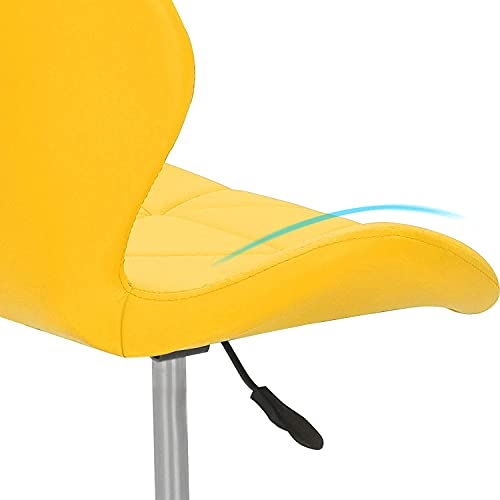 Shoze, Shoze Desk Chair Leather Office Chair 360° Swivel Computer Chair Kids Study Chairs for Home Office School (Yellow)