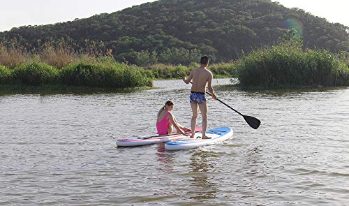 Shridinlay, Shridinlay Inflatable Stand Up Paddle Board Kit, 15cm Thick with Accessories, Adjustable Paddle, Carry Backpack, Single Hand Pump