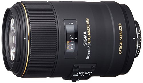 Sigma, Sigma 258306 105mm F2.8 EX DG OS HSM Macro Lens for Nikon DSLR Camera , Black