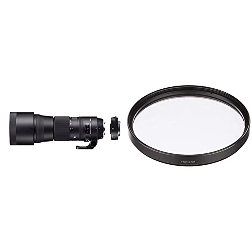 Sigma, Sigma ZB955 150-600 mm F5-6.3 DG OS HSM Contemporary Lens with TC-1401 Converter Kit for Nikon Camera-Black & AFJ9A0 95 mm