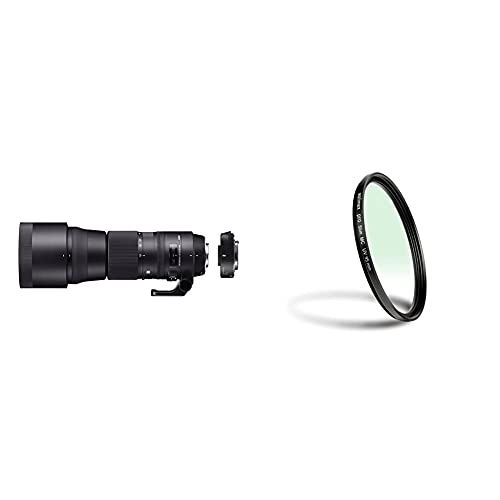 Sigma, Sigma ZB955 150-600 mm F5-6.3 DG OS HSM Contemporary Lens with TC-1401 Converter Kit for Nikon Camera-Black & Walimex Pro UV Filter