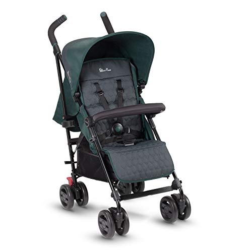 Silver Cross, Silver Cross Pop stroller, compact and lightweight fully reclining baby to toddler pushchair - Forest