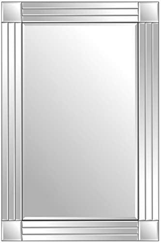 MirrorOutlet, Silver Triple Bevelled Venetian Wall Mirror 3Ft X 2Ft (91cm X 61cm)