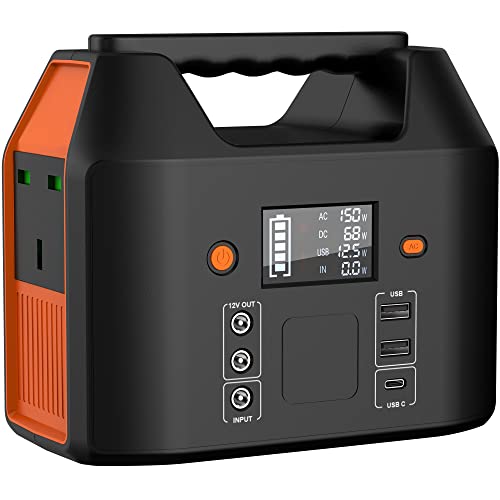 SinKeu, SinKeu Portable Power Station,27000mAh/99Wh Solar Generator with 230V/150W AC Outlet for Camping Emergency Outdoor Adventure