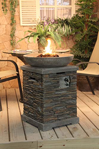 Callow Retail, Slate effect Gas Fire Pit and Fire Bowl
