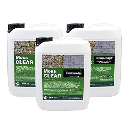 Smartseal, Smartseal Moss Clear - 5 Litre - **BUY THREE FOR LESS THAN THE PRICE OF 2!** Highly effective moss, algae and mould remover for Driveways, Patios. Also a Moss Inhibitor.…