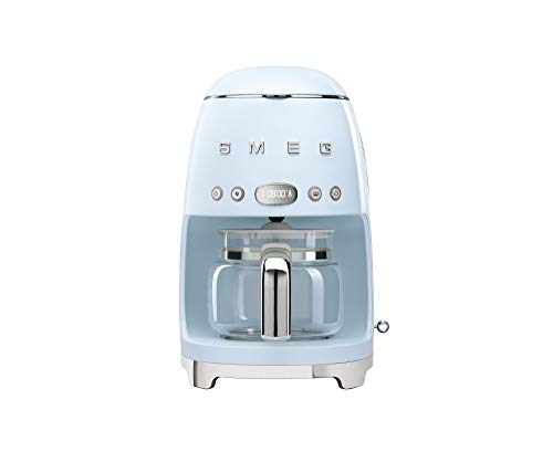 Smeg, Smeg DCF02PBUK Drip Coffee Machine, 10 Cup Capacity, Auto-Start Mode, Reuseable Filter, Digital Display, Anti-Drip System
