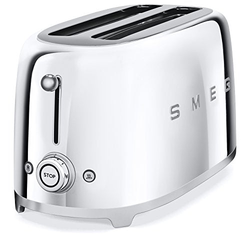 Smeg, Smeg TSF02SSUK KLF01SSUK | 50s Retro Style 4 Slice Toaster & Kettle Set in Chrome
