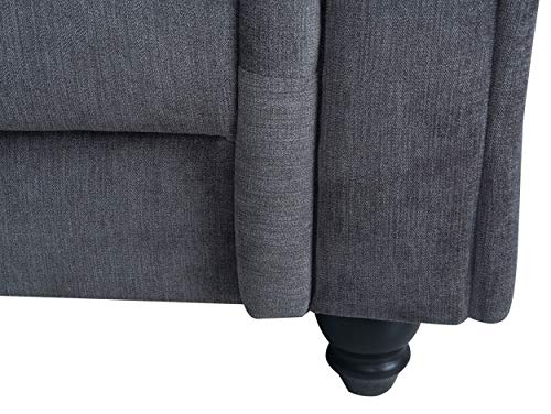 Sofas and More, Sofas and More Roma 3+2 seater Fabric Grey Designer Scatter Cushions Living Room Furniture (Grey, Armchair)