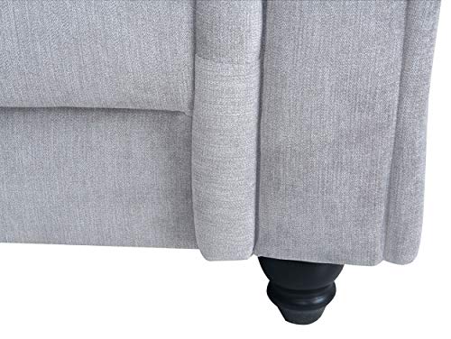 Sofas and More, Sofas and More Roma 3+2 seater Fabric Grey Designer Scatter Cushions Living Room Furniture (Light Grey, 3+2 Seater)