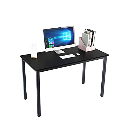 SogesHome, SogesHome Computer Desk 120 x 60 x 75 cm PC Office Desk Writing Desk for Home Office Dining Table, Black SH-LD-AC120BW