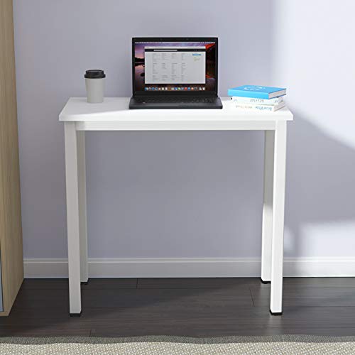 SogesHome, SogesHome Computer Desk 80 x 40 cm Compact Table PC Desk Simple Office Desk Corner Desk for Home Office Small Writing Table, White