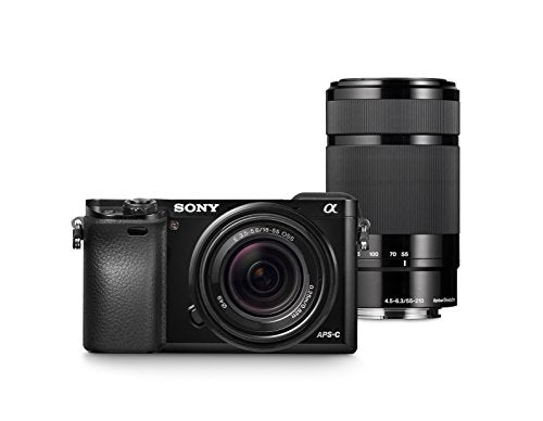 Sony, Sony Alpha a6000 Mirrorless Digital Camera with 18-55mm and 55-210mm Lenses