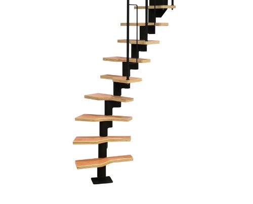 DOLLE, Space Saving Modular Spiral Staircase Black By Dolle