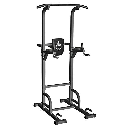 Sportsroyals, Sportsroyals Power Tower Dip Station Pull Up Bar for Home Gym Strength Training Workout Equipment, 400LBS