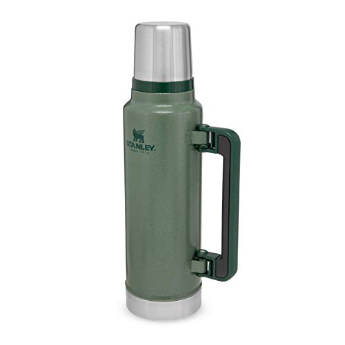 STANLEY, Stanley Classic Legendary Bottle BPA Free Stainless Steel Thermos-Hot for 40 Hours, Hammertone Green, 1.4L