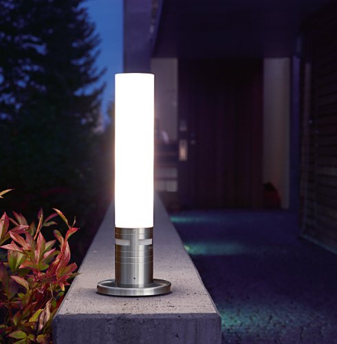 Steinel UK, Steinel Garden Path Light GL 60 LED, Outdoor Post Light with 360° Motion Detector, Max. 12 m Range, 8.6 Watts - Height Adjustable Bollard Lantern