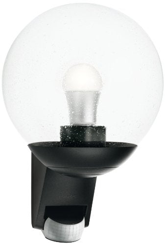 Steinel UK, Steinel L 585 Outdoor Wall Light Black, 180° Motion Sensor, 10 m Reach, Maximum 60 W Light Bulb (Not Included), E27 Fitting