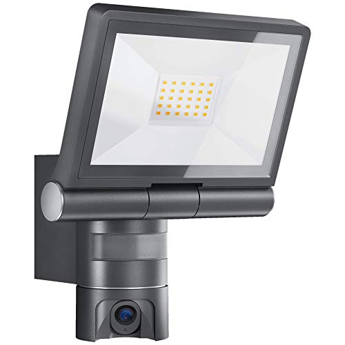 STEiNEL, Steinel XLED Cam 1 security Light: Outdoor Spotlight, Surveillance Camera, intercom, 180° Motion Detector, Aluminium, 21 W, Anthracite