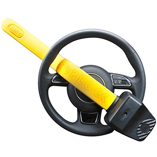 Stoplock, Stoplock Pro Elite Car Steering Wheel Lock HG 150-00 - Safe Secure Heavy Duty Anti-Theft Bar - Universal Fit - Includes 2 Keys and Carry Bag