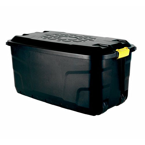 GM8, Strata Extra Large Plastic Mobile Heavy Duty Storage Garden Trunk Wheeled Tool Box 145 Litre