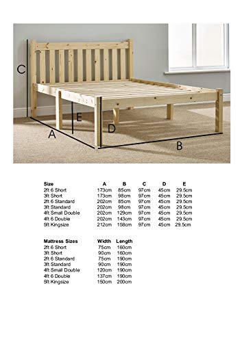 Strictly Beds and Bunks Limited, Strictly Beds and Bunks - Zues Pine Bed Frame, 4ft Double