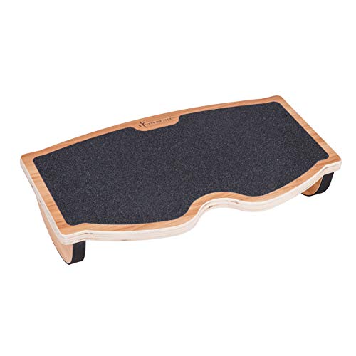 StrongTek, StrongTek Under Desk Foot Rest Rocker, Stool | Natural Wood, Non-Slip Surface | Ergonomic Pressure Relief for Proper Posture Support