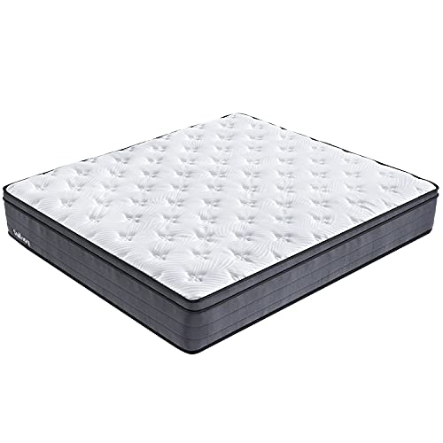 SuiLong, SuiLong Single Mattress, 12 Inch 3 FT Memory Foam Hybrid Mattress, 7- Zone Individually Wrapped Spring, Pocket Sprung, Fireproof Knitted