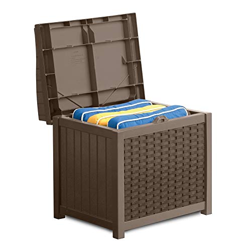 Suncast, Suncast SSW1200 ® Premium Garden Storage Seat Box Suitable For Indoor & Outdoor Storage (83 Litre Capacity – Taupe)